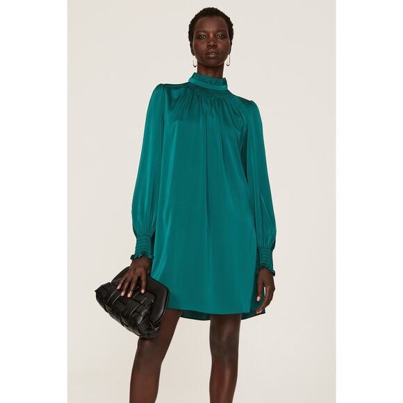 Adam Lippes x RTR Green Mock Neck Dress - Picture 2 of 5